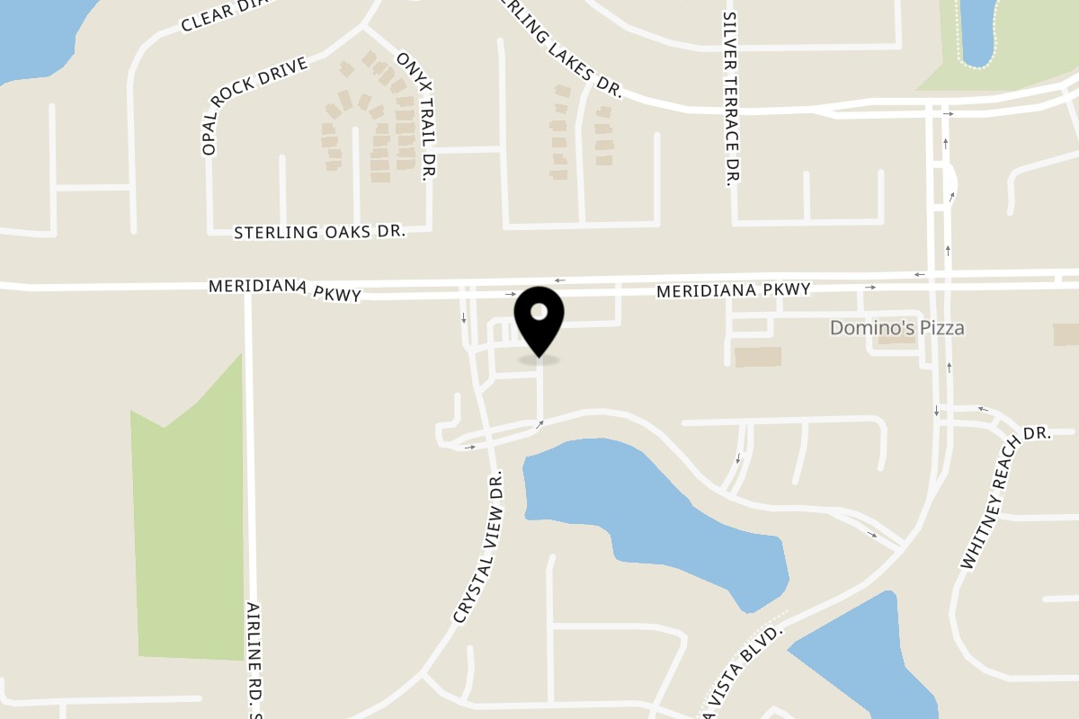 Map showing the location of Spice Wing Rosharon on 2320 Meridiana Pkwy in Rosharon